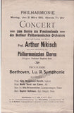 Nikisch, Arthur - Program Lot 1895-1920