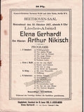 Nikisch, Arthur - Program Lot 1895-1920