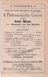 Nikisch, Arthur - Program Lot 1895-1920