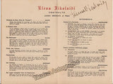 Nikolaidi, Elena - Signed Program Havana 1952