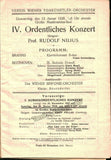 Nilius, Rudolf - Lot of 5 Programs Vienna 1927-1928