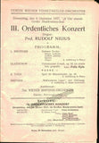 Nilius, Rudolf - Lot of 5 Programs Vienna 1927-1928