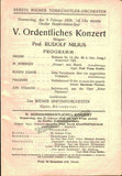 Nilius, Rudolf - Lot of 5 Programs Vienna 1927-1928
