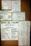 Opera - Large Program Clip Collection 1882-1927