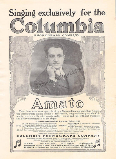 Pasquale Amato - Columbia records