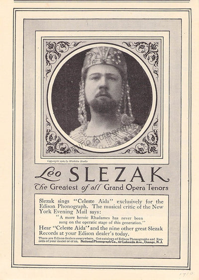 Leo Slezak - Edison records