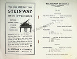 Ormandy, Eugene - Philadelphia Orchestra Program Lot 1932-1950