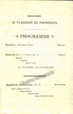 Pachmann, Vladimir and Seidl, Anton - Program 1892