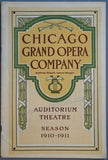 Pagliacci at Chicago Grand Opera Program 1911