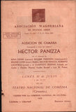 Panizza, Hector - Cigna, Gina - Pederzini, Gianna - Landi, Bruno - Locatelli, Roberto - Signed Concert Program 1939