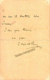 Parry, Charles Hubert - Autograph Letter Signed 1890