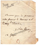 Pasta, Giuditta - Autograph Note Signed 1833