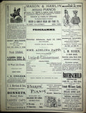 Patti, Adelina - Set of 5 Grand Italian Opera Programs 1890