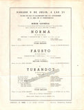 Performance Program Gala Concert at Teatro Colon, Argentina 1949