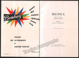 Performance Program "Medea" La Scala 1961-1962