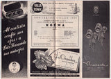 Performance Program "Norma" Teatro Colon 1949