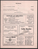 Performance Program Recital Alliance Francaise de Chicago 1958