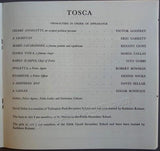 Performance Program Tosca at Royal Opera House 1964 with 2 ticket stubs