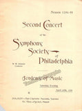 Philadelphia Symphony Society - Lot of 19 Unsigned Programs 1893-1901