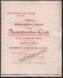 Philadelphia Symphony Society - Lot of 19 Unsigned Programs 1893-1901