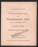 Philadelphia Symphony Society - Lot of 19 Unsigned Programs 1893-1901