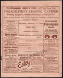 Philadelphia Symphony Society - Lot of 19 Unsigned Programs 1893-1901