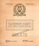 Philadelphia Symphony Society - Lot of 19 Unsigned Programs 1893-1901