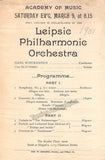 Philadelphia Symphony Society - Lot of 19 Unsigned Programs 1893-1901