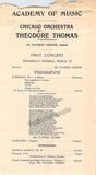 Philadelphia Symphony Society - Lot of 19 Unsigned Programs 1893-1901
