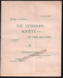 Philadelphia Symphony Society - Lot of 19 Unsigned Programs 1893-1901