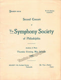 Philadelphia Symphony Society - Lot of 3 Programs 1896-1899