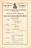 Pianist Program Lot - Rome and Bologna 1913-1919