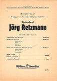 Piano Concert Programs - Lot of 15 German Programs 1935-1950