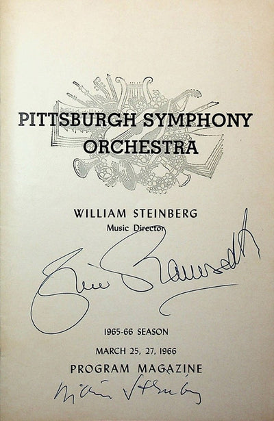 Francescatti, Zino - Steinberg, William - Double Signed Program 1966