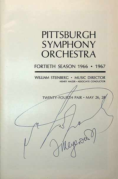 Rostropovich, Mstislav - Meyerowitz, Jan - Double Signed Program 1967