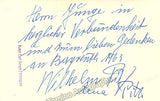 Pitz, Wilhelm - Pitz, Eva - Double Signed Photo 1963