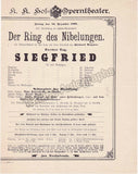 Imperial & Royal Court Opera, Vienna - 8 Playbill Lot 1898