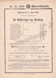 Imperial & Royal Court Opera, Vienna - 8 Playbill Lot 1898
