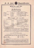 Imperial & Royal Court Opera, Vienna - 6 Playbill Lot 1900-1901