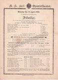 Imperial & Royal Court Opera, Vienna - 8 Playbill Lot 1902