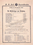 Imperial & Royal Court Opera, Vienna - 8 Playbill Lot 1902