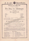 Imperial & Royal Court Opera, Vienna - 8 Playbill Lot 1902