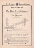 Imperial & Royal Court Opera, Vienna - 8 Playbill Lot 1902