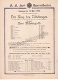 Imperial & Royal Court Opera, Vienna - 8 Playbill Lot 1902