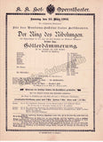 Imperial & Royal Court Opera, Vienna - 8 Playbill Lot 1902