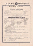 Imperial & Royal Court Opera, Vienna - 8 Playbill Lot 1910-1912