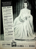 Pons, Lily - Lot of 5 Vintage Ads 1940-1950