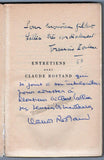 Poulenc, Francis - Signed Book "Interviews with Claude Rostand"