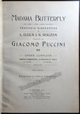 Puccini, Giacomo - Madama Butterfly First Edition Score