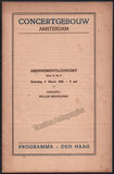 Respighi, Ottorino - Concert Program The Hague 1926